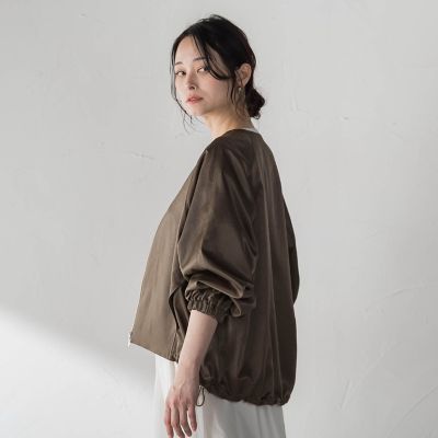 サテンジップブルゾン≪手洗い≫ | LAUTREAMONT (Women)/ロート