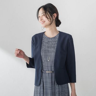 ＜LAUTREAMONT (Women)＞ジャージーノーカラージャケット