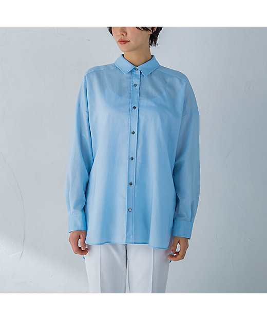 コットンリネンナチュラルシアーシャツ の通販 | 三越伊勢丹オンライン