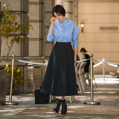 ＜LAUTREAMONT (Women)＞Ｔ／Ｒタイプライターシャツ≪洗える≫