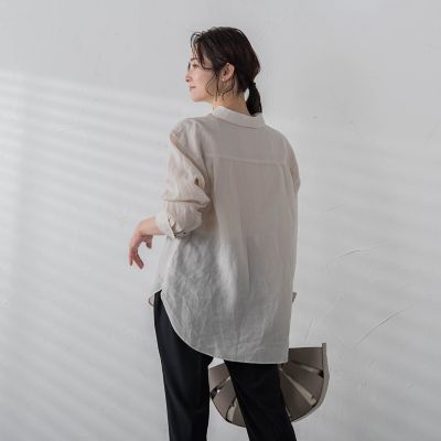ラミーチュニックシャツ≪洗濯機で洗える≫