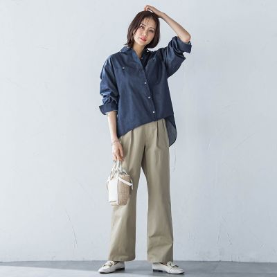 一部店舗限定販売】ライトデニムシャツ≪洗濯機で洗える