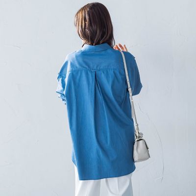 一部店舗限定販売】ライトデニムシャツ≪洗濯機で洗える
