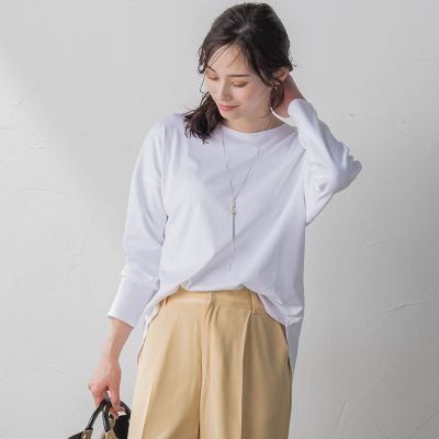 ＜LAUTREAMONT (Women)＞綿レーヨンフライスカットソー