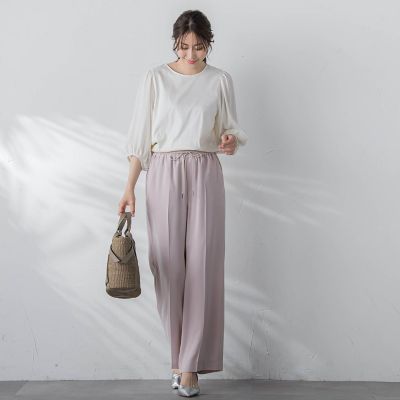 【ＷＥＢ限定】【１１号あり】コットンスムース袖シアーカットソー≪洗濯機で洗える≫