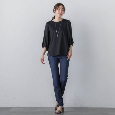 【ＷＥＢ限定】【１１号あり】コットンスムース袖シアーカットソー≪洗濯機で洗える≫