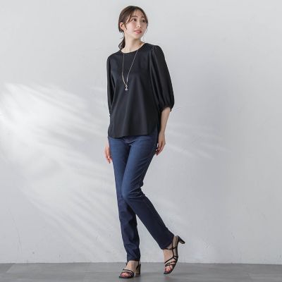 【ＷＥＢ限定】【１１号あり】コットンスムース袖シアーカットソー≪洗濯機で洗える≫