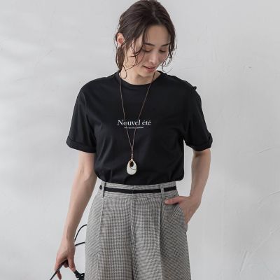 ＜LAUTREAMONT (Women)＞スムースロゴプリントＴＥＥ≪洗濯機で洗える≫