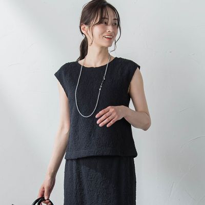 ＜LAUTREAMONT (Women)＞【ＷＥＢ＆一部店舗限定】ランダムジャガードボクシーカットソー≪洗濯機で洗える≫
