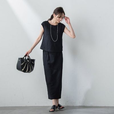 【ＷＥＢ＆一部店舗限定】ランダムジャガードボクシーカットソー≪洗濯機で洗える≫