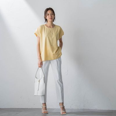 【ＷＥＢ＆一部店舗限定】マシュマロポンチステップヘムカットソー≪洗濯機で洗える≫