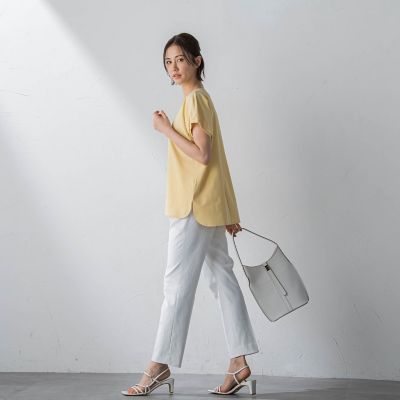 【ＷＥＢ＆一部店舗限定】マシュマロポンチステップヘムカットソー≪洗濯機で洗える≫