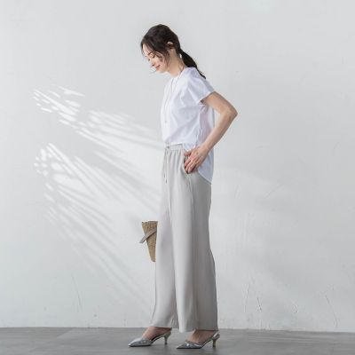 【洗練】LOEWE◆ドレープ ラップ ミディスカート コットン ロゴ 洗練】LOEWE◇ドレープ ラップ ミディスカート コットン ロゴ