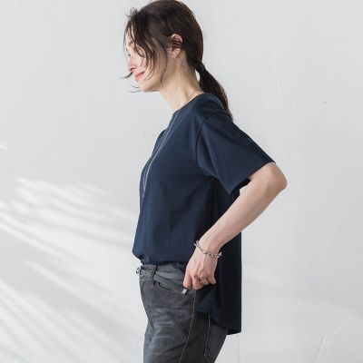 【ＷＥＢ限定】【３サイズ】コットン半袖カットソー≪洗える／接触冷感≫