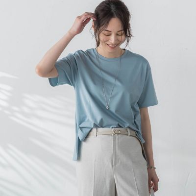 【ＷＥＢ限定】【３サイズ】コットン半袖カットソー≪洗える／接触冷感≫