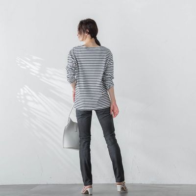 【ＷＥＢ限定】【３サイズ】きれいめボーダーロンＴ≪接触冷感／透湿／ＵＶ／洗濯機で洗える≫