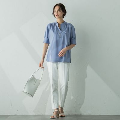 ライクアウーヴンカットソー≪接触冷感／洗濯機で洗える≫