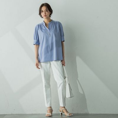 ライクアウーヴンカットソー≪接触冷感／洗濯機で洗える≫