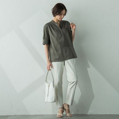 ライクアウーヴンカットソー≪接触冷感／洗濯機で洗える≫