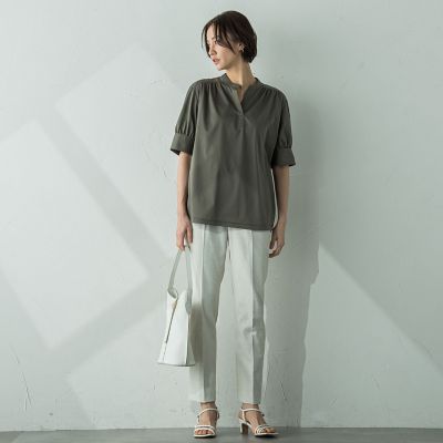 ライクアウーヴンカットソー≪接触冷感／洗濯機で洗える≫