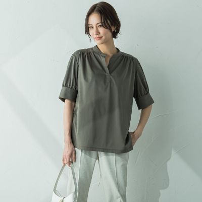 ライクアウーヴンカットソー≪接触冷感／洗濯機で洗える≫