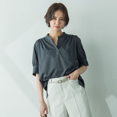 ＜LAUTREAMONT (Women)＞ライクアウーヴンカットソー≪接触冷感／洗濯機で洗える≫