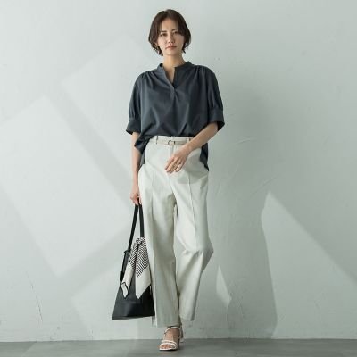 ライクアウーヴンカットソー≪接触冷感／洗濯機で洗える≫