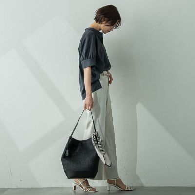 ライクアウーヴンカットソー≪接触冷感／洗濯機で洗える≫