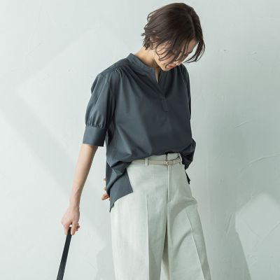 ライクアウーヴンカットソー≪接触冷感／洗濯機で洗える≫