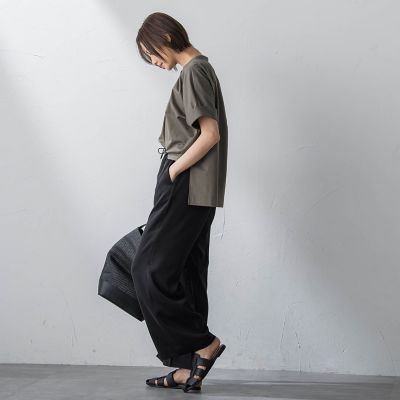 【ＷＥＢ限定】新色追加　接触冷感ブラウスライクリラックスカットソー≪洗濯機で洗える≫