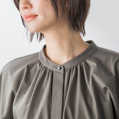 【ＷＥＢ限定】新色追加　接触冷感ブラウスライクリラックスカットソー≪洗濯機で洗える≫