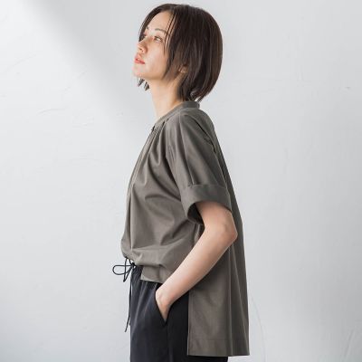 【ＷＥＢ限定】新色追加　接触冷感ブラウスライクリラックスカットソー≪洗濯機で洗える≫