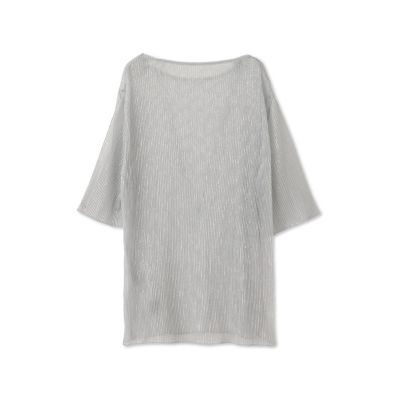 【ＷＥＢ＆一部店舗限定】ラメシアープリーツ半袖カットソー