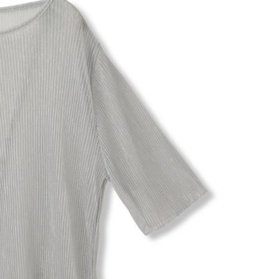 【ＷＥＢ＆一部店舗限定】ラメシアープリーツ半袖カットソー