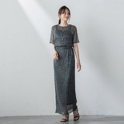 【ＷＥＢ＆一部店舗限定】ラメシアープリーツ半袖カットソー
