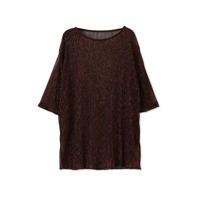 【ＷＥＢ＆一部店舗限定】ラメシアープリーツ半袖カットソー