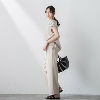 【ＷＥＢ限定】ＵＶカットフレンチスリーブカットソー≪１１号あり／洗える／透湿／セットアップ対応≫