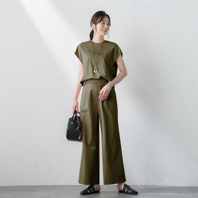 【ＷＥＢ限定】ＵＶカットフレンチスリーブカットソー≪１１号あり／洗える／透湿／セットアップ対応≫