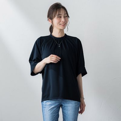 【ＷＥＢ限定】ひんやり防シワカットソー≪洗濯機で洗える／ＵＶ≫