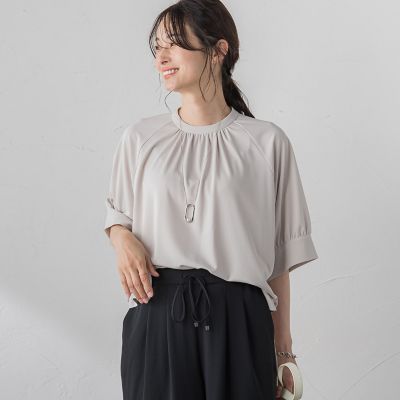 【ＷＥＢ限定】ひんやり防シワカットソー≪洗濯機で洗える／ＵＶ≫