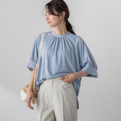 【ＷＥＢ限定】ひんやり防シワカットソー≪洗濯機で洗える／ＵＶ≫