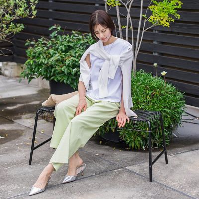 【ＷＥＢ限定】コットンスムースノースリトップス≪洗濯機で洗える≫