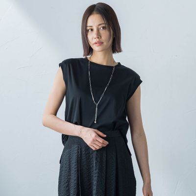 【ＷＥＢ限定】コットンスムースノースリトップス≪洗濯機で洗える≫