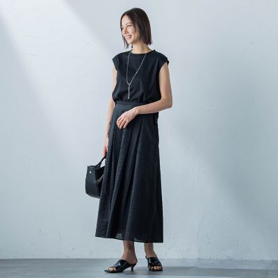 【ＷＥＢ限定】コットンスムースノースリトップス≪洗濯機で洗える≫