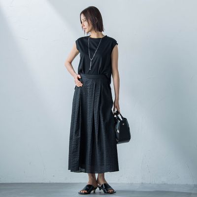 【ＷＥＢ限定】コットンスムースノースリトップス≪洗濯機で洗える≫