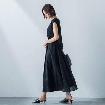 【ＷＥＢ限定】コットンスムースノースリトップス≪洗濯機で洗える≫