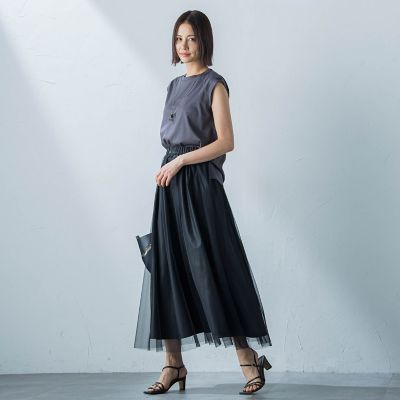 【ＷＥＢ限定】コットンスムースノースリトップス≪洗濯機で洗える≫