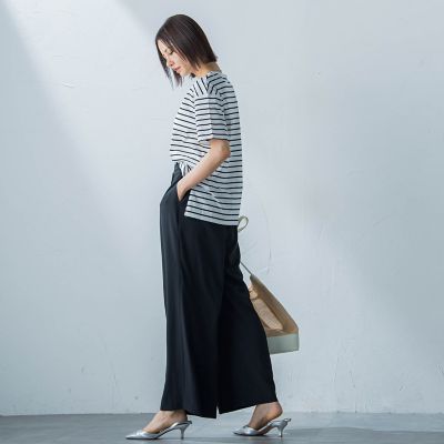 【ＷＥＢ限定】コットンボーダーカットソー≪洗濯機で洗える≫