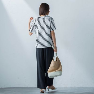 【ＷＥＢ限定】コットンボーダーカットソー≪洗濯機で洗える≫