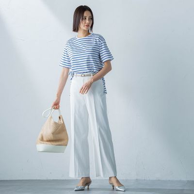 【ＷＥＢ限定】コットンボーダーカットソー≪洗濯機で洗える≫
